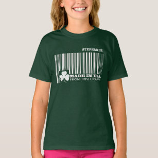 Custom Name Fun Barcode St. Patrick's Day  T-Shirt