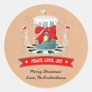 Custom Name Fun Christmas Candle Gift Stickers