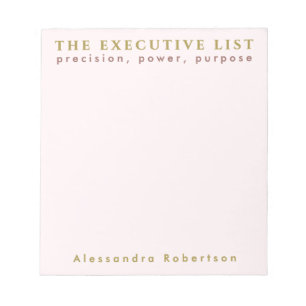 Custom Name Fun List Lover Pastel Pink Minimalist Notepad