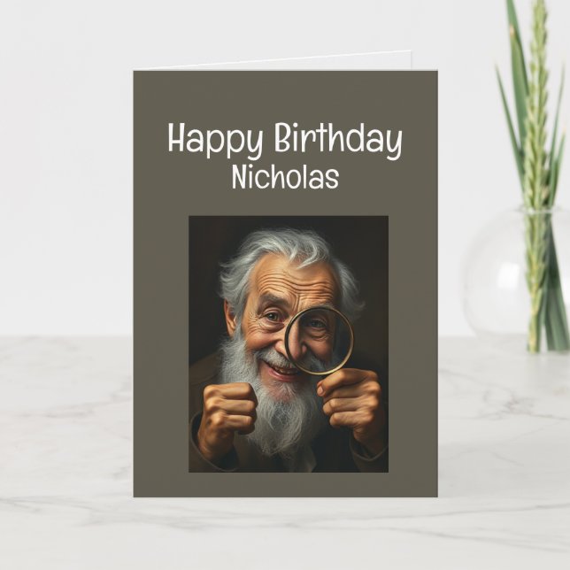 Custom Name Funny Birthday Don't need Glasses Card (Front)