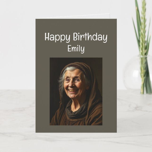 Custom Name Funny Birthday Old Enough Card (Front)