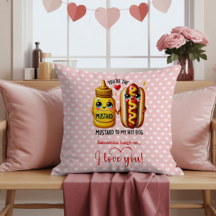 Custom Name Funny Fruit Love Pun Valentine Pillow
