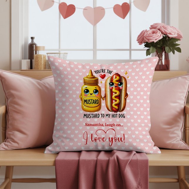 Custom Name Funny Fruit Love Pun Valentine Pillow (Custom Name Funny Fruit Love Pun Valentine Pillow

)