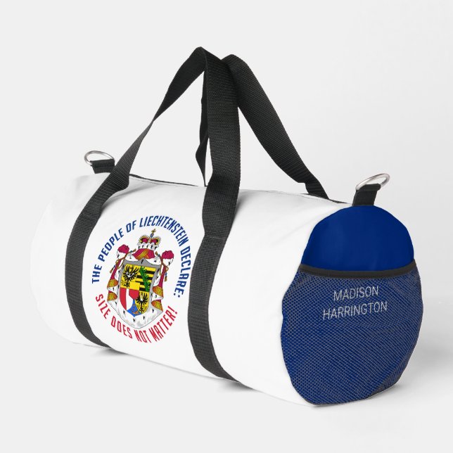 Custom Name Funny Liechtenstein Duffle Bag (Right Corner)