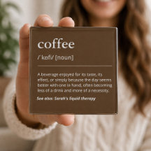 Custom Name Funny Modern Coffee Lover Definition