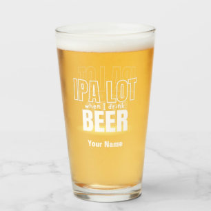 Custom Name Funny Modern Pint Beer Glass