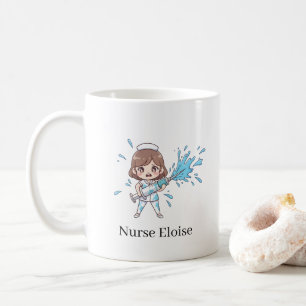 Custom Name Funny Nurse Overflowing Syringe Mug