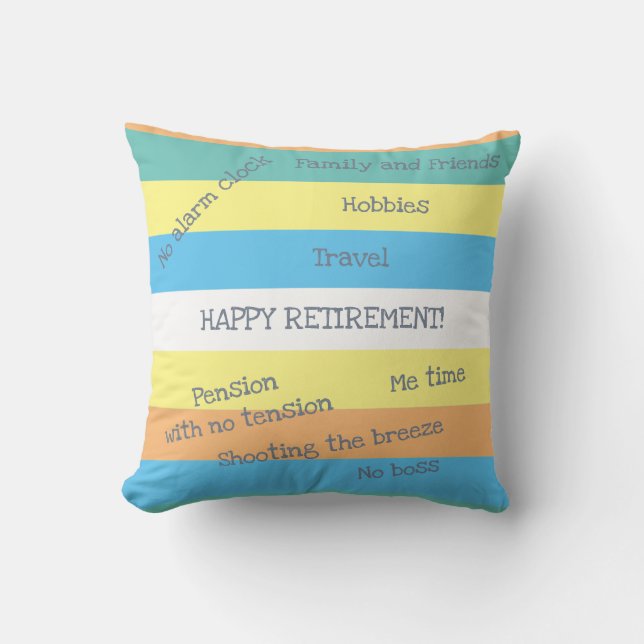 Custom Name Funny Retirement No Clock Boss Tension Cushion (Front)