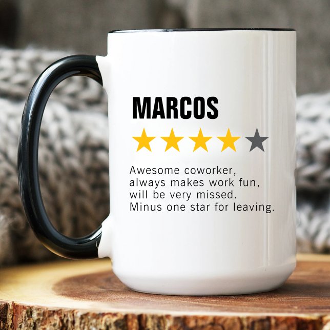 Custom Name Funny Retirement Office Goodbye Gift Coffee Mug (Creator Uploaded)