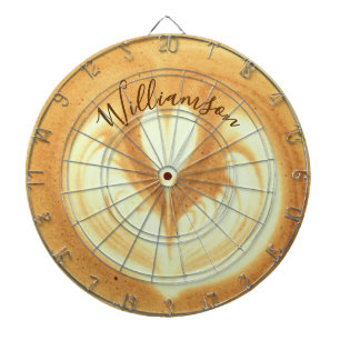 Custom Name Funny Retro Coffee Cappuccino Lover Dartboard