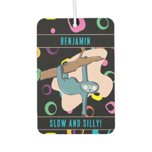 Custom Name Funny Sloth Car Air Freshener