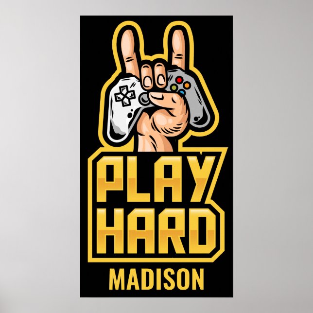 Custom name Gamer Poster (Front)