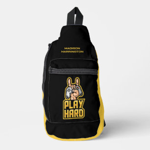 Custom name Gamer Sling Bag