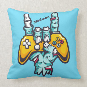 Custom name Gamer Zombie Cushion