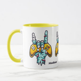 Custom name Gamer Zombie Mug