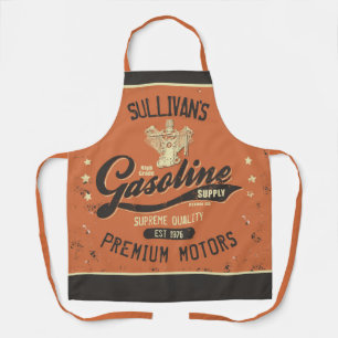 Custom NAME Gasoline Motors Retro Mechanic Garage  Apron