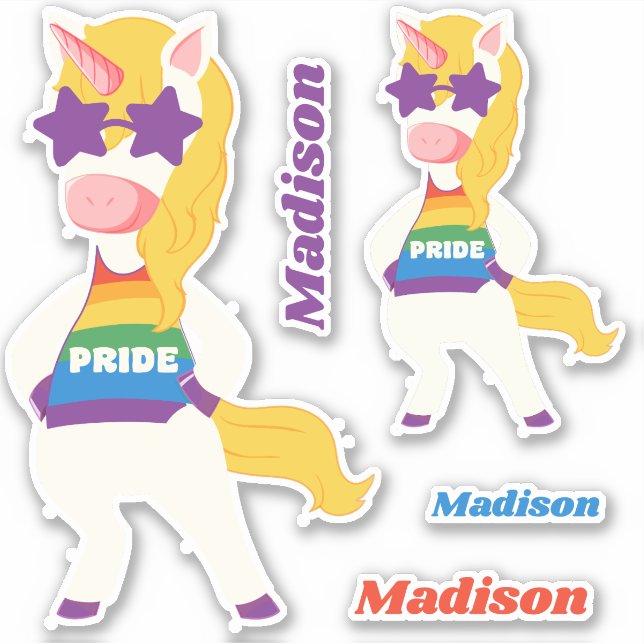 Custom Name Gay Unicorn (Front)