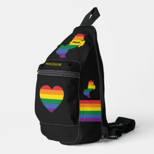 Custom Name Gay Unicorn Sling Bag