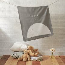 Custom name Gender Neutral minimalist Baby Blanket