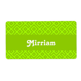 Custom name geometric green