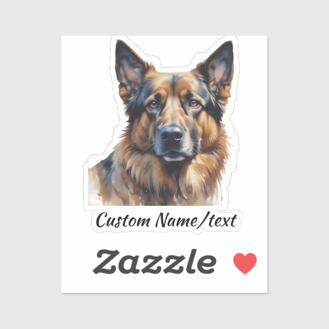 Custom Name German Shepherd Dog Pet Name  (Sheet)