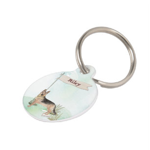 Custom Name German Shepherd Pet Dog Tag