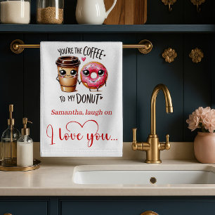 Custom Name Gift for Girlfriend Valentine Towel