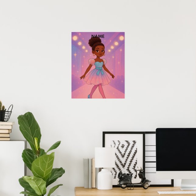 Custom Name Girl Poster (Home Office)