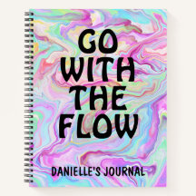 Custom Name Go with the Flow Journal