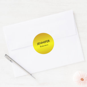Custom name gold gradient envelope seals
