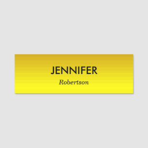 Custom name gold gradient name tag