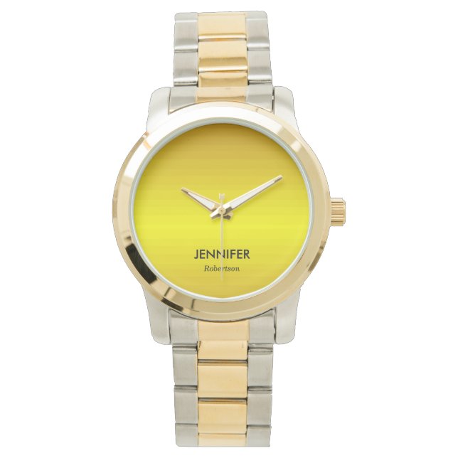 Custom name gold gradient watch (Front)