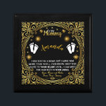 Custom Name Gold Message for Mummy from Baby Bump Gift Box<br><div class="desc">Surprise the new mum with a personalised touch of love from her baby bump. Our Custom Name Gold Message design is the perfect way to show the affection and appreciation. This design features a delicate gold graphic for the pendant with a heartfelt message from a baby bump to the new...</div>