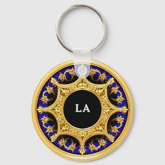 ✨ Custom Name Golden Ornate Frame Gift  ✨ Key Ring (Front)