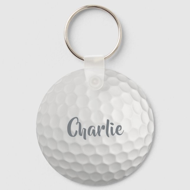 Custom name Golf Ball Key Ring (Front)