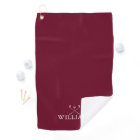 Custom Name Golf Clubs Burgundy Red