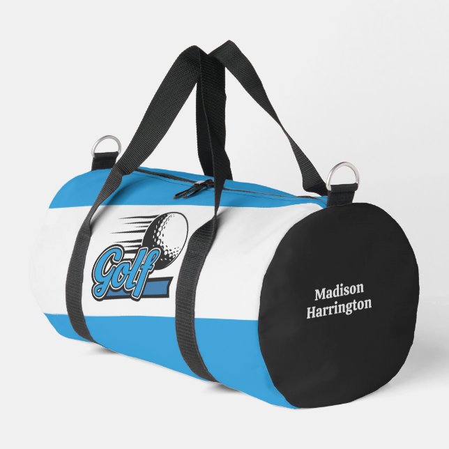 Custom Name Golf Duffle Bag (Left Corner)
