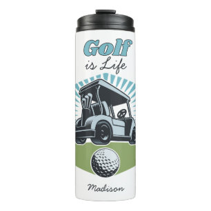 Custom Name Golf is Life Thermal Tumbler