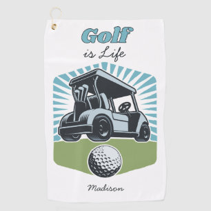 Custom Name Golf is Life Towel