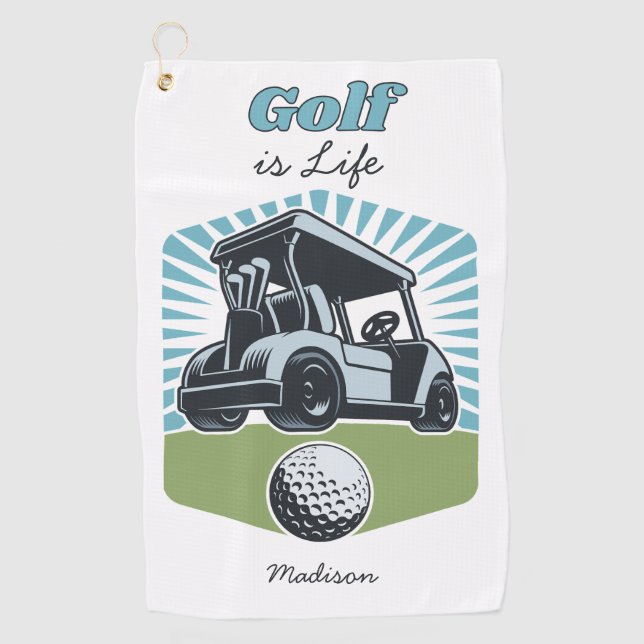 Custom Name Golf is Life Towel (Front)