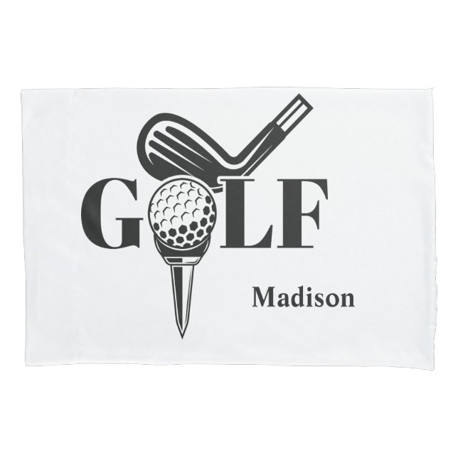 Custom Name Golf Pillowcase (Front)