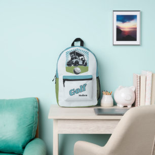 Custom Name Golf Printed Backpack