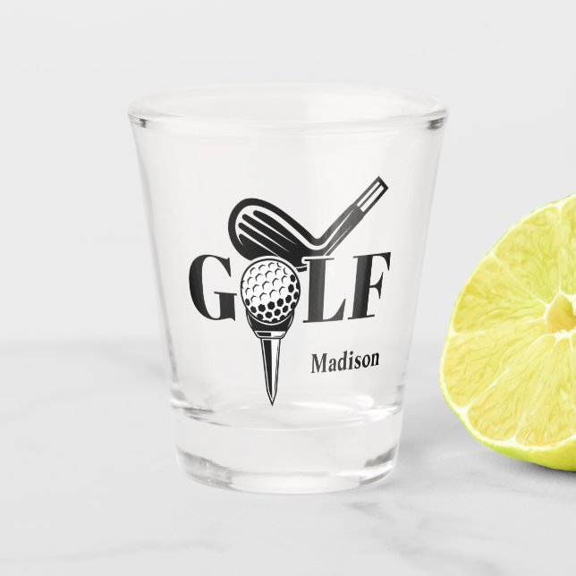 Custom Name Golf Shot Glass (Front)