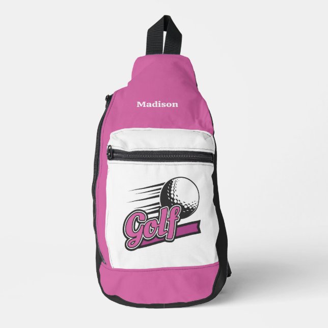 Custom Name Golf Sling Bag (Front)