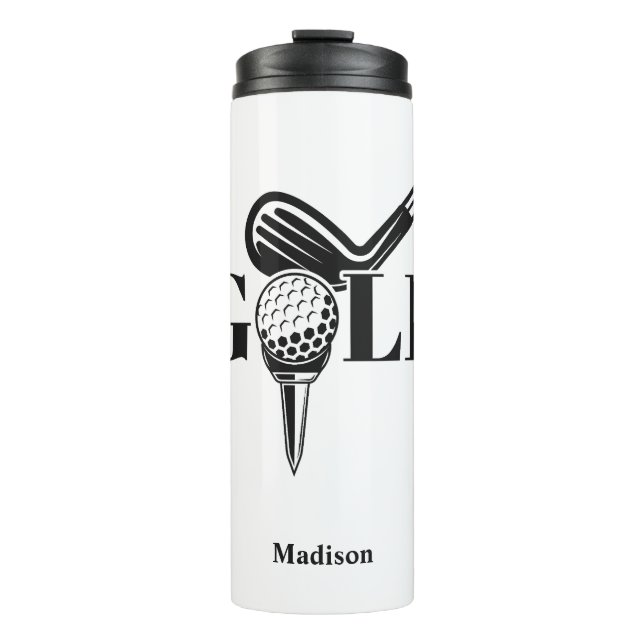 Custom Name Golf Thermal Tumbler (Front)