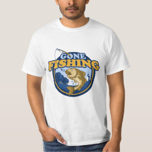 Custom Name Gone Fishing T-Shirt