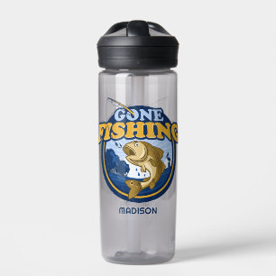 Custom name "Gone Fishing" Water Bottle