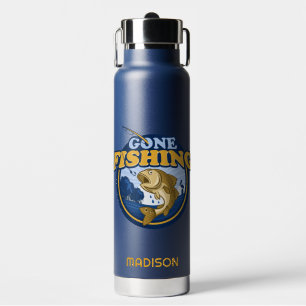 Custom name "Gone Fishing" Water Bottle