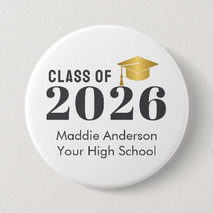 Custom Name Graduation 7.5 Cm Round Badge