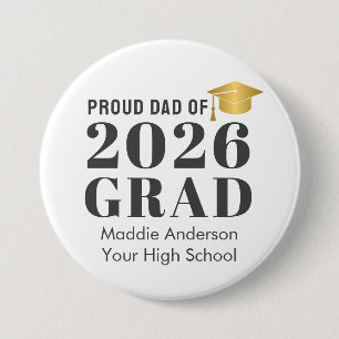 Custom Name Graduation  7.5 Cm Round Badge